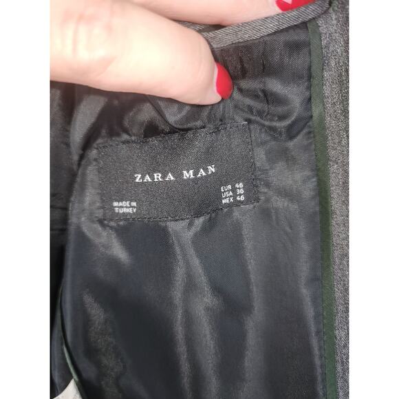 Zara Mens Suit 30/R Gray Two-Button two-piece Trendy corpcore office wedding - Picture 8 of 16